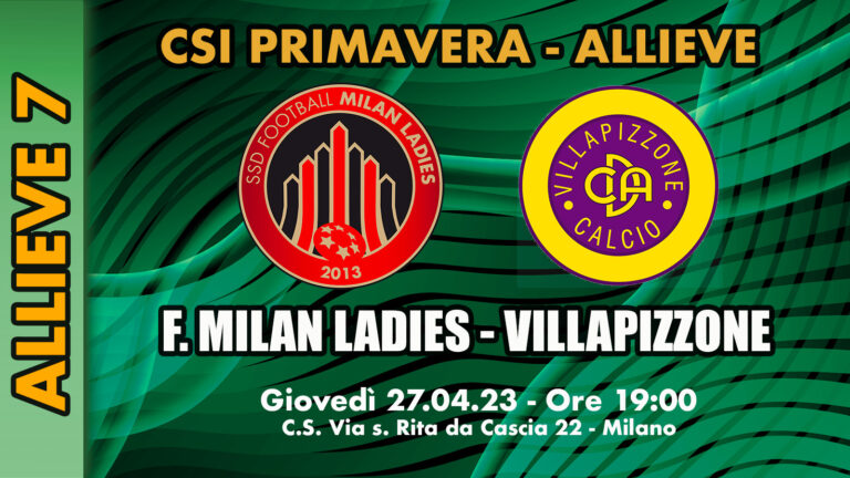 ALLIEVE 7 : F Milan Ladies – Villapizzone
