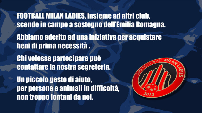 F. Milan Ladies scende in campo per l’Emilia Romagna
